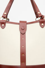 The Row Leather & Canvas Pail Bucket Bag