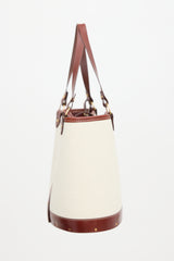 The Row Leather & Canvas Pail Bucket Bag