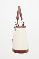 The Row Leather & Canvas Pail Bucket Bag
