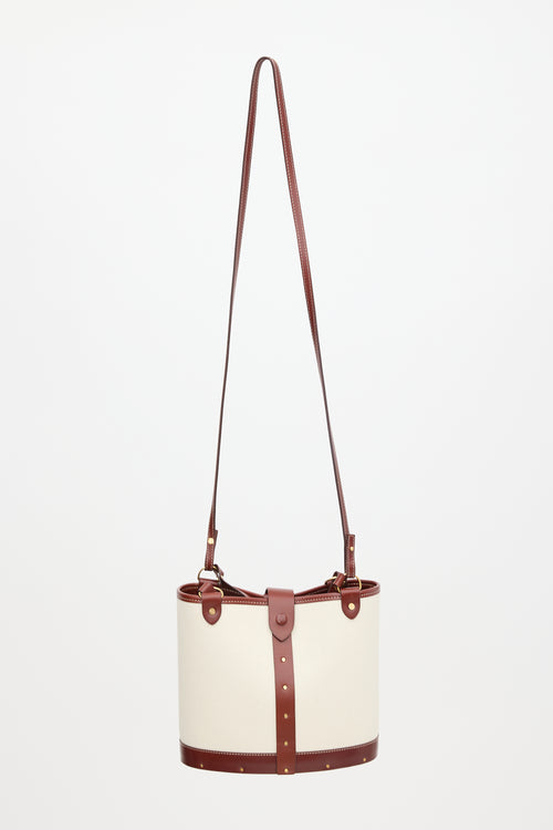 The Row Leather & Canvas Pail Bucket Bag