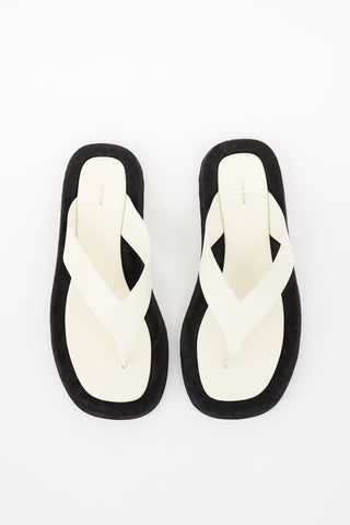 The Row Leather & Suede Ginza Sandal