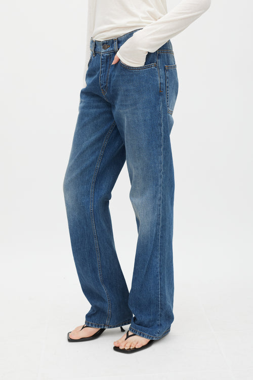 The Row Medium Wash Straight Leg Jeans