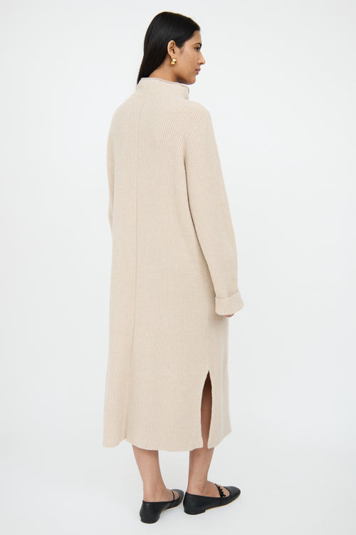 The RowBeige Wool Cashmere Dress