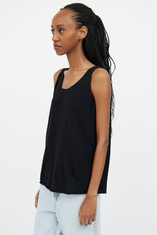 The Row Black Cashmere Sleeveless Top