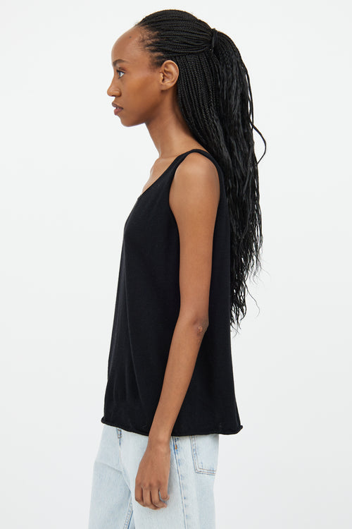 The Row Black Cashmere Sleeveless Top