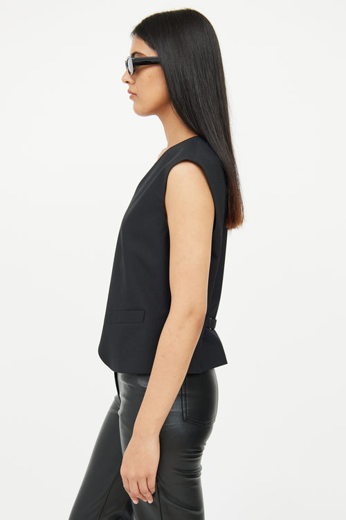 The Row Black Wool Vest