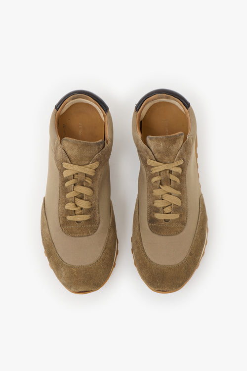 The Row Nylon & Suede Owen Sneaker