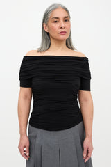 The Row Off Shoulder Ruched Top