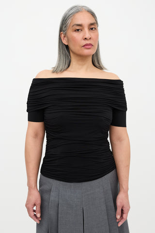 The Row Off Shoulder Ruched Top