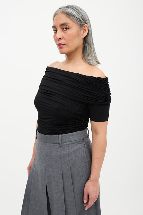 The Row Off Shoulder Ruched Top