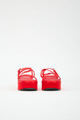 The Row Satin Wedge Platform Sandal