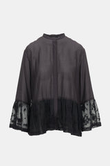 The Row Semi-Sheer & Lace Blouse