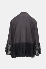 The Row Semi-Sheer & Lace Blouse