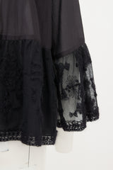 The Row Semi-Sheer & Lace Blouse