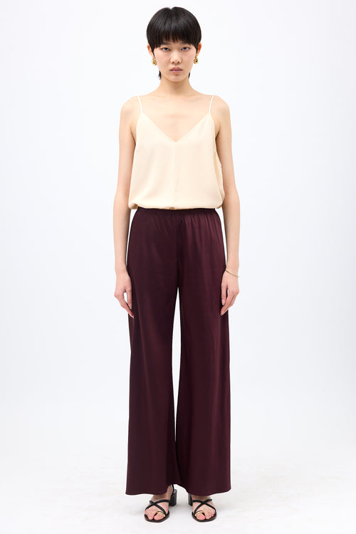 The Row Satin Wide Leg Pant