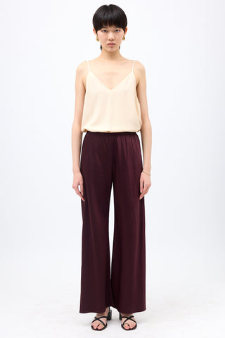 The Row Satin Wide Leg Pant