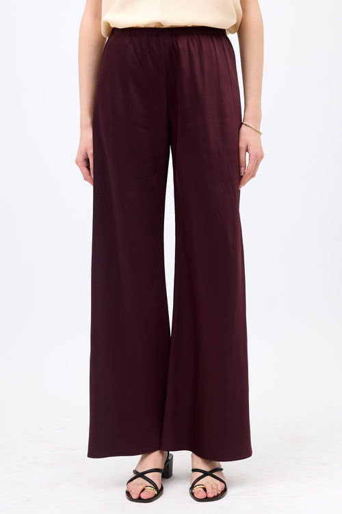 The Row Satin Wide Leg Pant