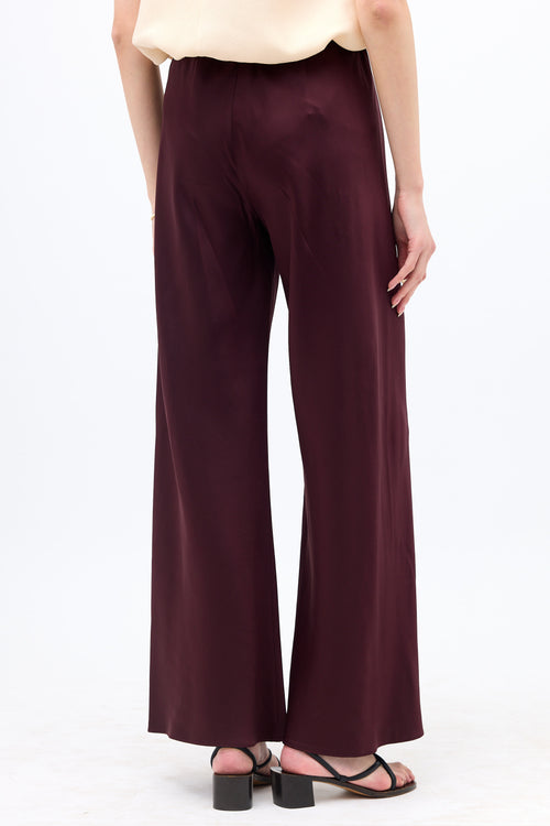 The Row Satin Wide Leg Pant