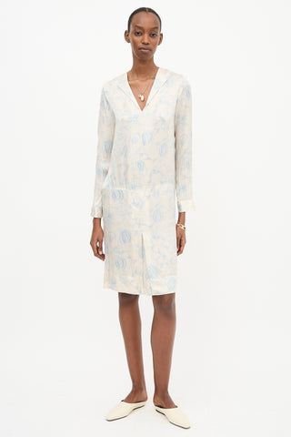 The Row Silk Sea Print Dress