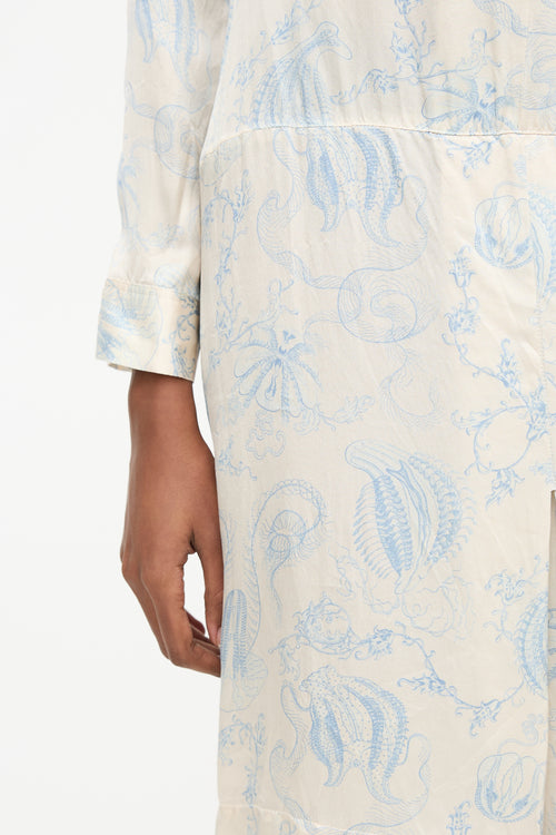 The Row Silk Sea Print Dress