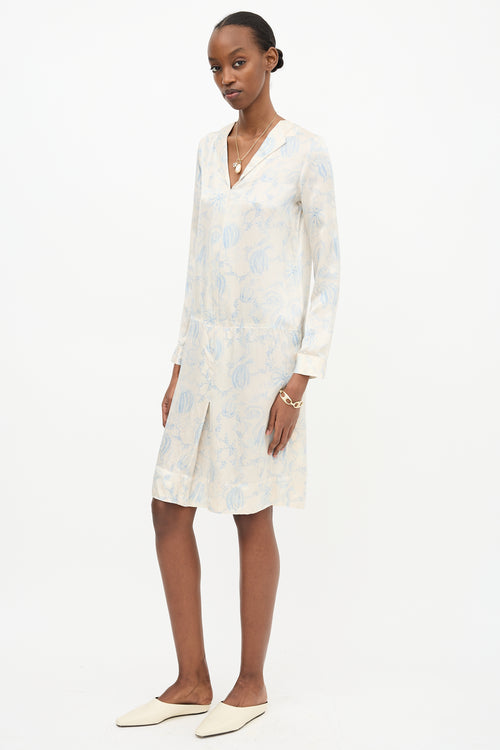 The Row Silk Sea Print Dress