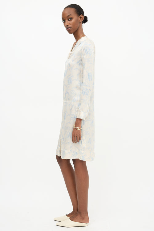 The Row Silk Sea Print Dress