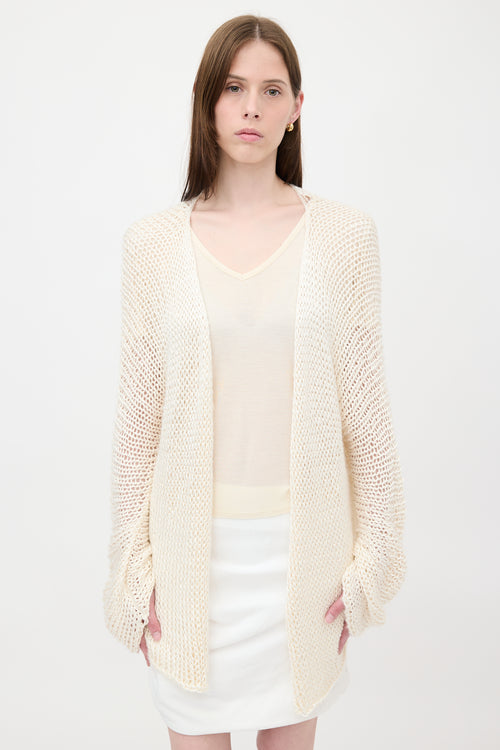 The Row Silk Open Knit Senae Cardigan