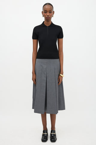 The Row Stretch Knit Cauro Polo