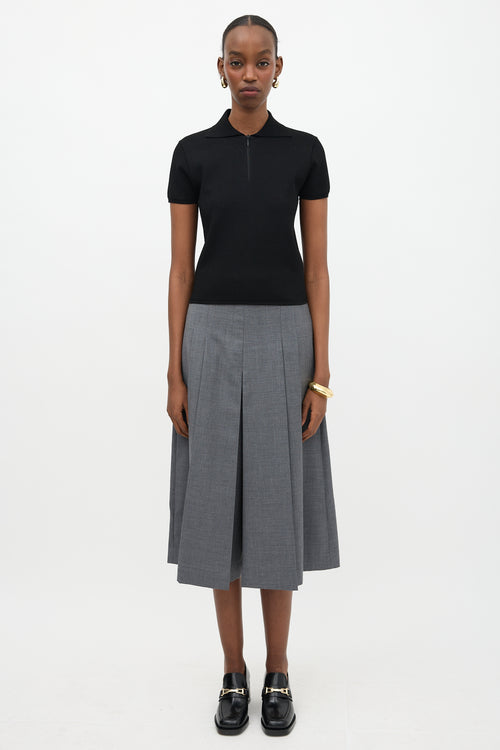 The Row Stretch Knit Cauro Polo