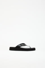 The Row Suede & Leather Ginza Sandal
