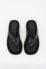 The Row Suede & Leather Ginza Sandal