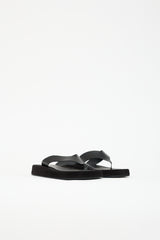 The Row Suede & Leather Ginza Sandal
