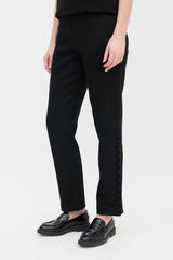 The Row Wool Button Hem Pant