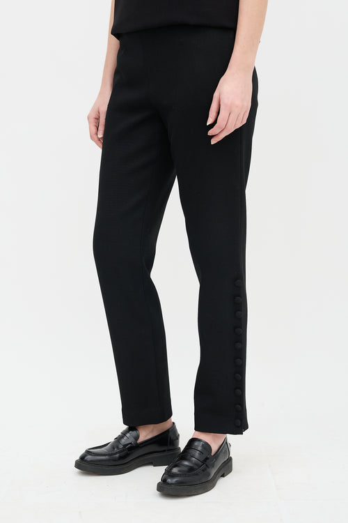 The Row Wool Button Hem Pant