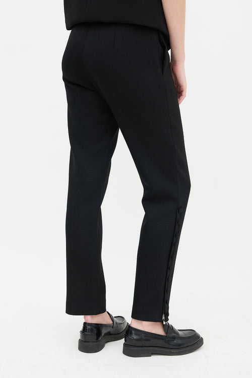 The Row Wool Button Hem Pant