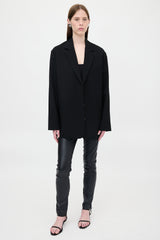 The Row Wool Three Button Blazer