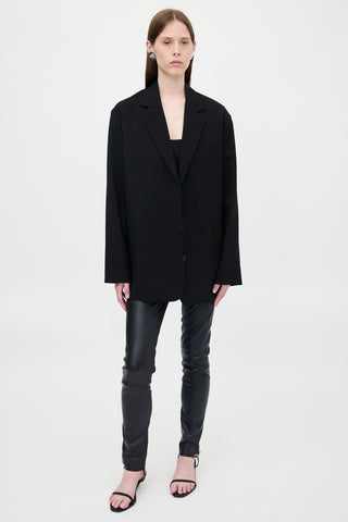 The Row Wool Three Button Blazer