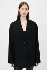 The Row Wool Three Button Blazer