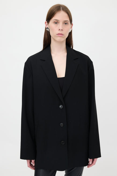 The Row Wool Three Button Blazer