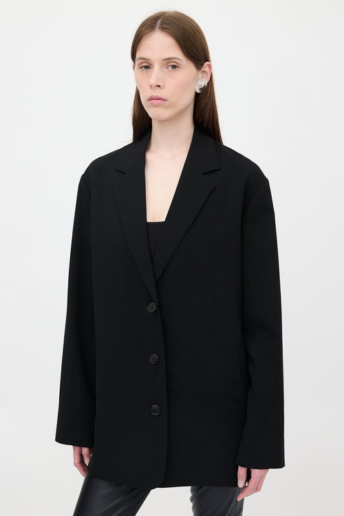 The Row Wool Three Button Blazer