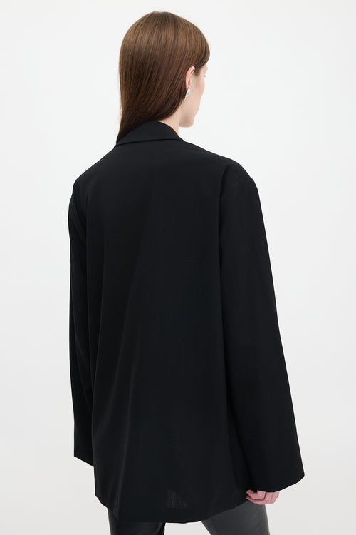 The Row Wool Three Button Blazer