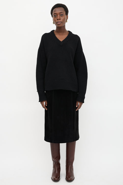 The Row Wool & Cashmere Davion Sweater