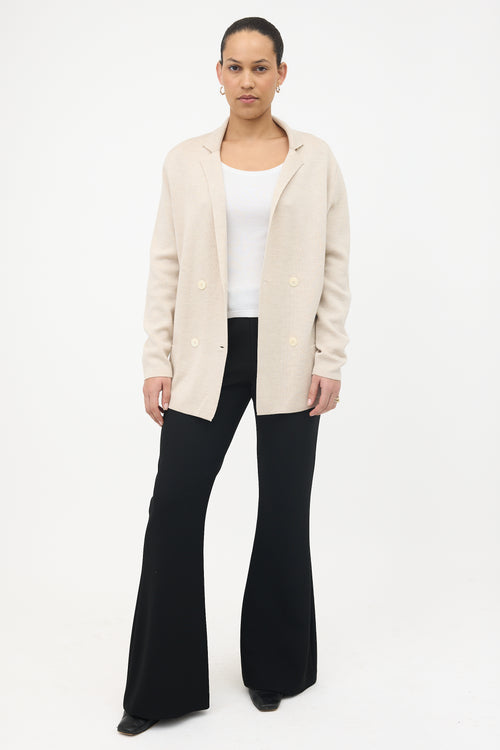 The Row Wool & Silk Knit Chopok Blazer