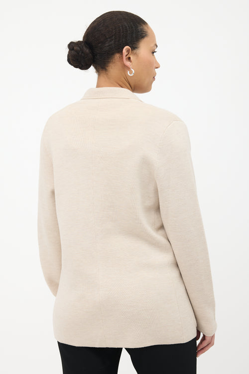 The Row Wool & Silk Knit Chopok Blazer