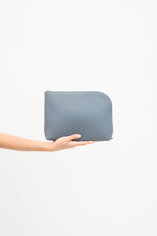 The Row Leather Large Square Pochette Clutch