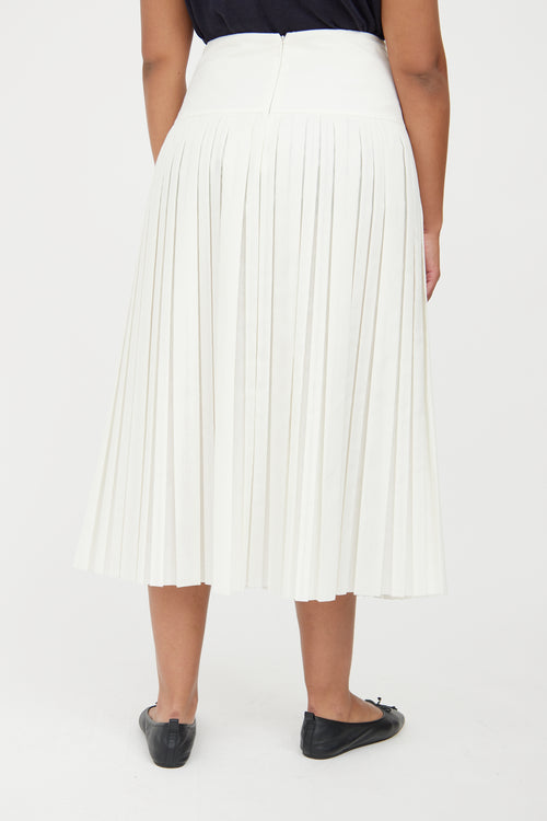 The Row Cream Pleated Magdalita Skirt