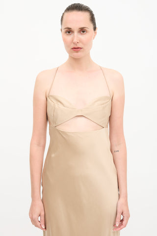 The Sei Silk Cutout Dress