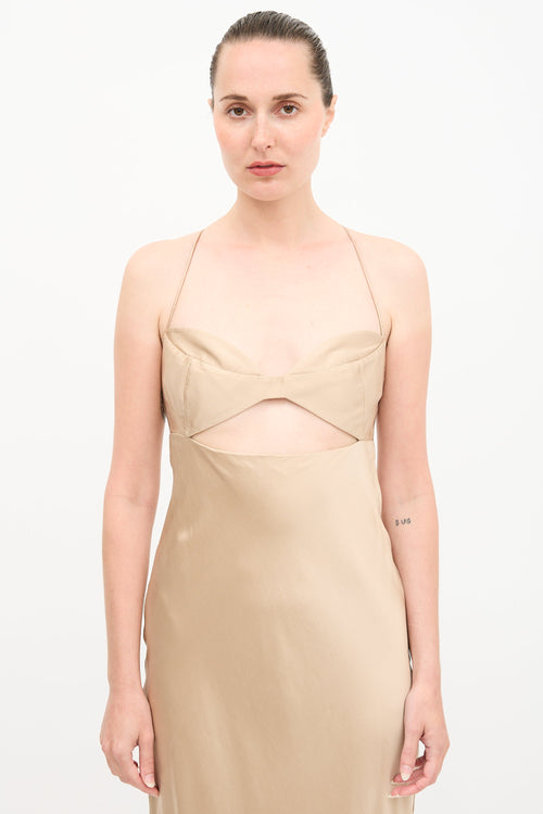 The Sei Silk Cutout Dress