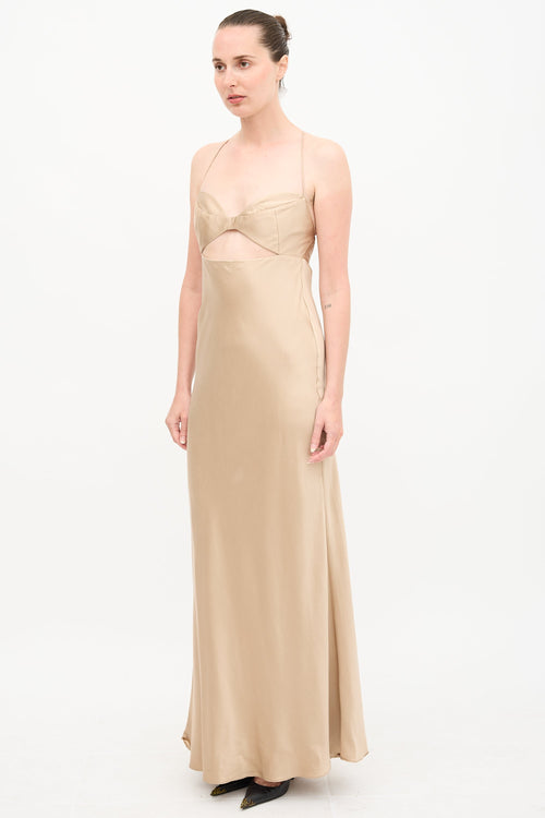 The Sei Silk Cutout Dress