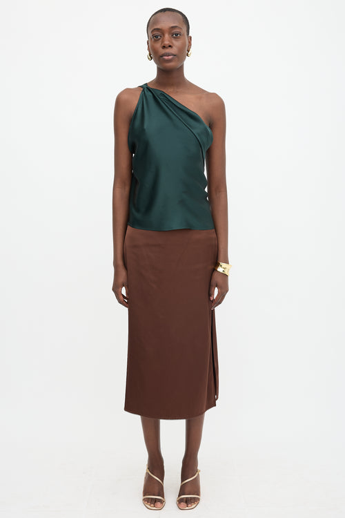 The Sei Silk One Shoulder Top